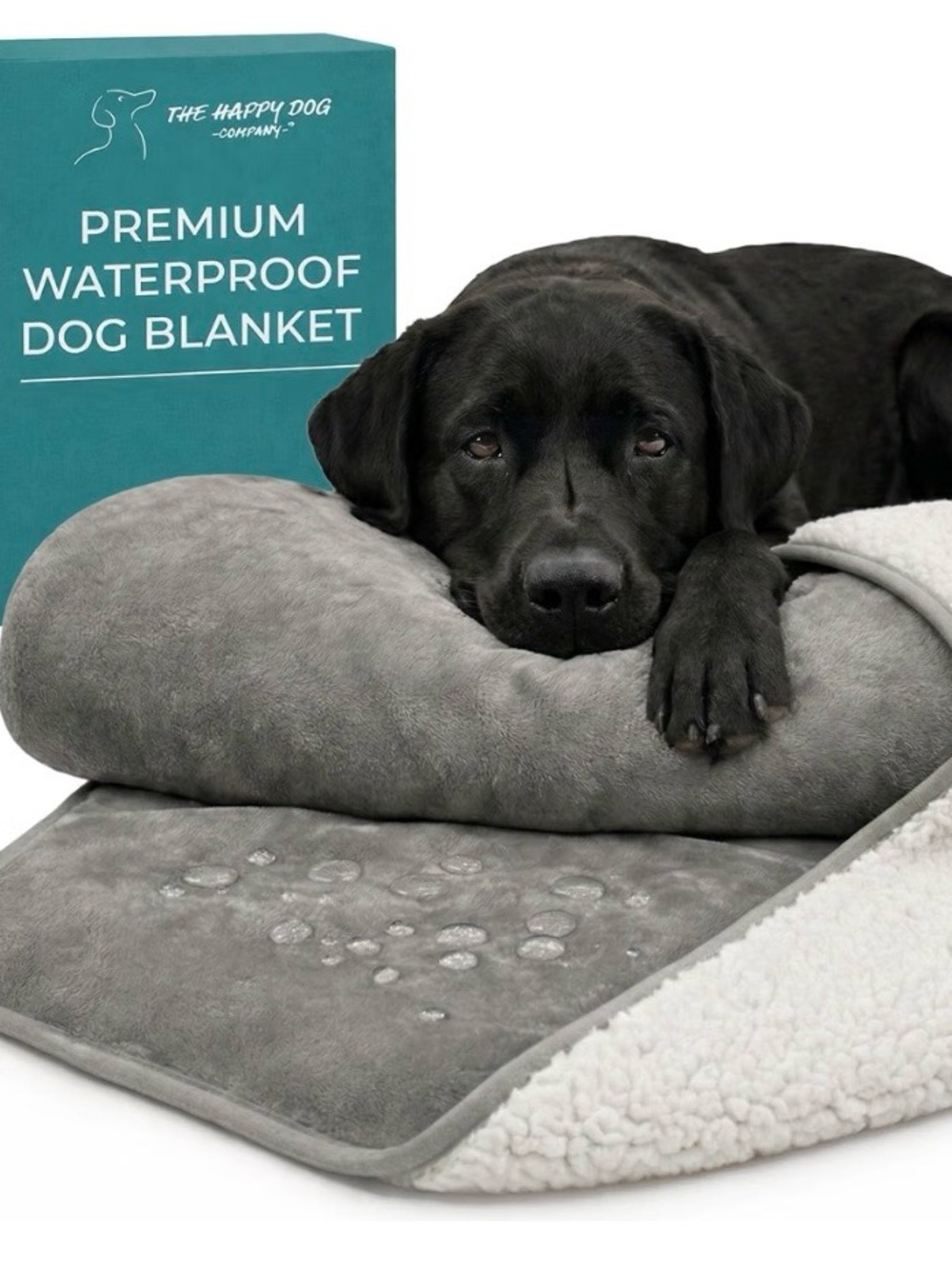 Gray Waterproof Dog Blanket - Premium Cozy Pet Throw